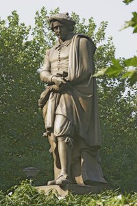 Standbeeld van Rembrandt van Rijn (1606-69) 1852 (brons)